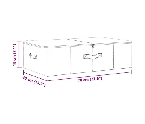 Hoiukastid 2 Tk, Kangas, 70 X 40 X 18 cm Kreem