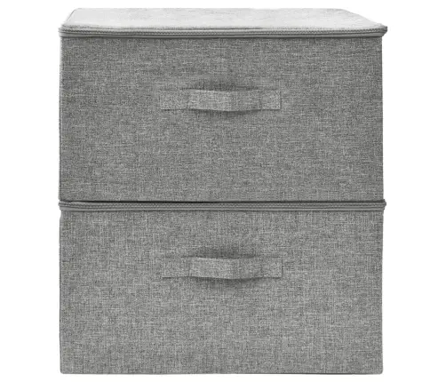 Daiktadėžės, 2Vnt., Pilkos Spalvos, 43X34X23cm Audinys