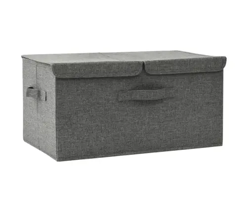 Uzglabāšanas Kastes, 50X30X25 Cm, Audums, Antracītpelēkas Vidaxl