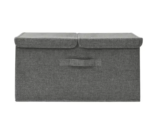 Uzglabāšanas Kastes, 50X30X25 Cm, Audums, Antracītpelēkas Vidaxl
