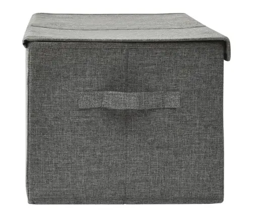 Uzglabāšanas Kastes, 50X30X25 Cm, Audums, Antracītpelēkas Vidaxl