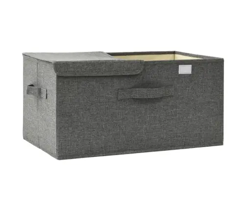 Uzglabāšanas Kastes, 50X30X25 Cm, Audums, Antracītpelēkas Vidaxl