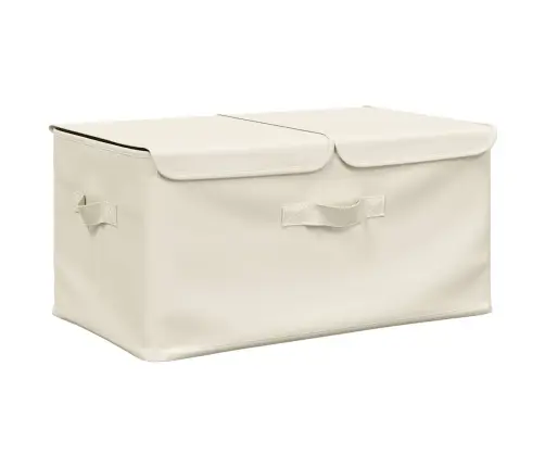 Uzglabāšanas Kastes, 2 Gab., 50X30X25 Cm, Audums, Krēmkrāsas Vidaxl