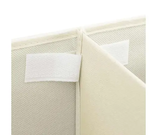 Uzglabāšanas Kastes, 2 Gab., 50X30X25 Cm, Audums, Krēmkrāsas Vidaxl