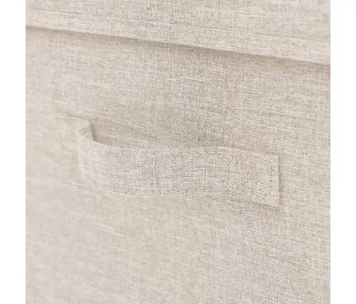 Uzglabāšanas Kastes, 3 Gab., Audums, Krēmkrāsas Vidaxl