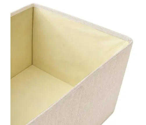 Uzglabāšanas Kastes, 3 Gab., Audums, Krēmkrāsas Vidaxl