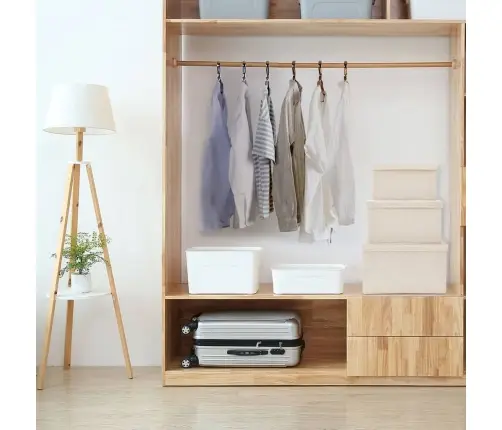 Uzglabāšanas Kastes, 3 Gab., Audums, Krēmkrāsas Vidaxl