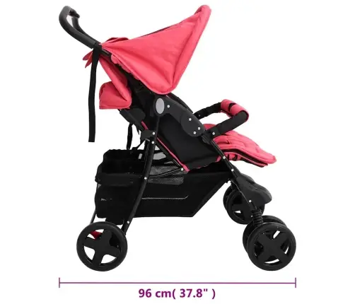 Dvīņu Ratiņi, Sarkani, Tērauds Vidaxl