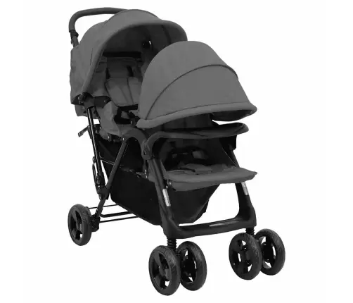 Dvīņu Ratiņi, Tērauds, Tumši Pelēki Vidaxl