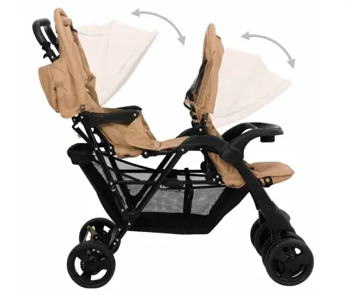 Dvīņu Ratiņi, Pelēkbrūni, Tērauds Vidaxl