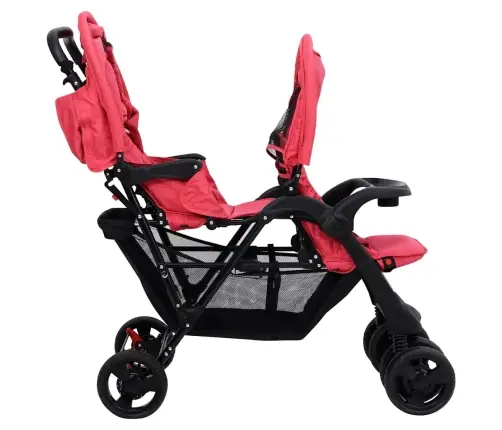 Dvīņu Ratiņi, Sarkani, Tērauds Vidaxl