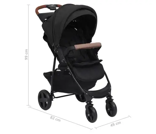 Vaikiškas Vežimėlis 2-1, Antracito Spalvos, Plienas