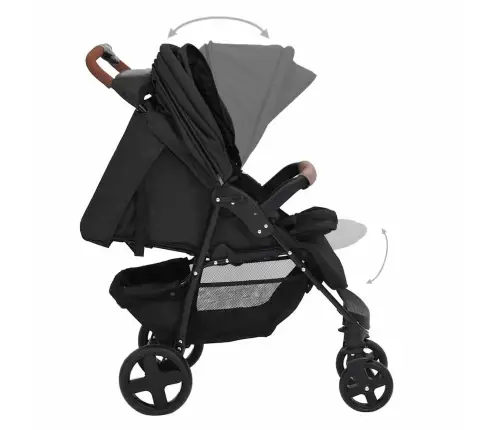 Trīs-Vienā Sporta Ratiņi Antracītpelēki, Tērauds Vidaxl