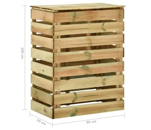 Sodo Komposto Dėžės, 2Vnt., 80X50X100cm Impregnuota Pušis