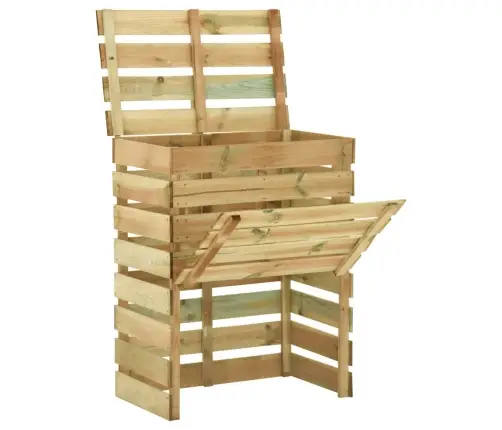 Liistudega Kompostikast, 3 Tk, 80 X 50 X 100 cm Männipuit