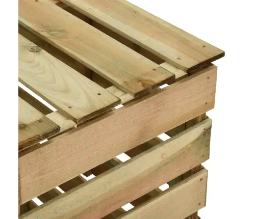 Liistudega Kompostikast, 3 Tk, 80 X 50 X 100 cm Männipuit