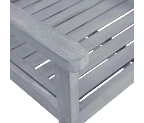 Sodo Kėdės, 8Vnt., Pilkos Spalvos, Akacijos Medienos Masyvas