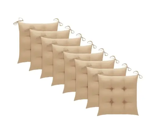 Dārza Krēsli Ar Spilveniem, 8 Gab., Akācijas Masīvkoks, Pelēki Vidaxl