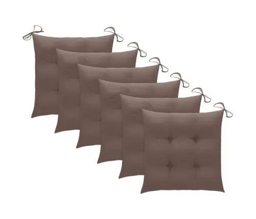 Dārza Krēsli Ar Spilveniem, 8 Gab., Akācijas Masīvkoks, Pelēki Vidaxl