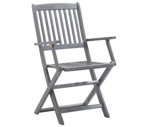 Saliekami Āra Krēsli, 8 Gab., Akācijas Masīvkoks Vidaxl