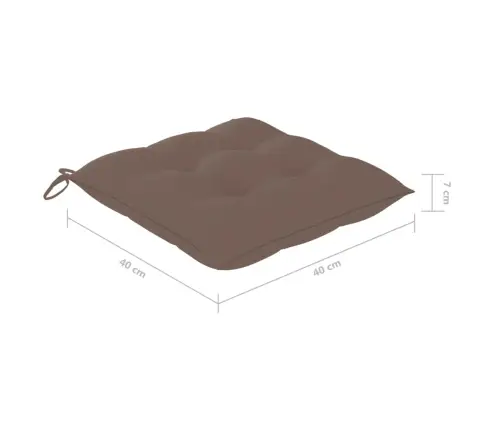 Sulankstomos Lauko Kėdės Su Pagalvėlėmis, 8Vnt., Akacija