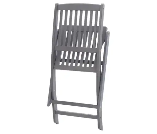 Saliekami Āra Krēsli Ar Matračiem, 8 Gab., Akācijas Masīvkoks Vidaxl