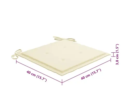 Saliekami Āra Krēsli Ar Matračiem, 8 Gab., Akācijas Masīvkoks Vidaxl