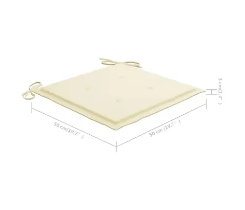 Dārza Krēsli Ar Matračiem, 4 Gab., Akācijas Masīvkoks Vidaxl