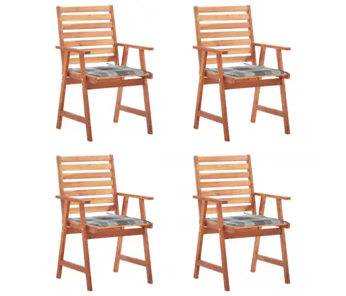 Dārza Krēsli Ar Matračiem, 4 Gab., Akācijas Masīvkoks Vidaxl