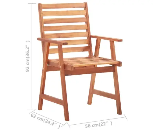 Söögitoolid Aeda 6 Tk Patjadega Akaatsiapuit