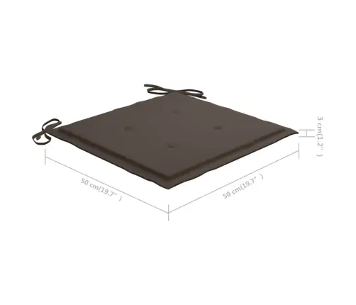 Lauko Valgomojo Kėdės Su Pagalvėlėmis, 6Vnt., Akacija