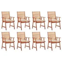 Söögitoolid Aeda 8 Tk Patjadega Akaatsiapuit