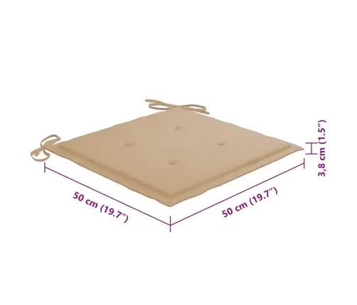 Lauko Valgomojo Kėdės Su Pagalvėlėmis, 8Vnt., Akacijos Masyvas