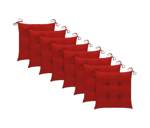 Dārza Krēsli Ar Matračiem, 8 Gab., Akācijas Masīvkoks Vidaxl