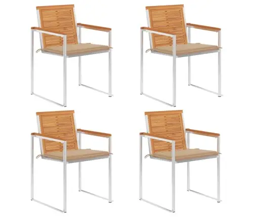 Dārza Krēsli Ar Matračiem, 4 Gab., Akācijas Masīvkoks Vidaxl Dārza Krēsli Ar Matračiem, 4 Gab., Akācijas Masīvkoks Vidaxl