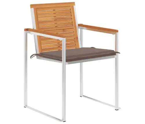 Dārza Krēsli Ar Matračiem, 4 Gab., Akācijas Masīvkoks Vidaxl