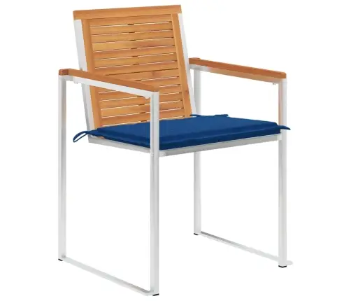 Dārza Krēsli Ar Matračiem, 4 Gab., Akācijas Masīvkoks Vidaxl