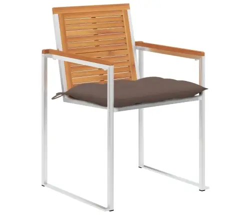 Dārza Krēsli Ar Matračiem, 4 Gab., Akācijas Masīvkoks Vidaxl