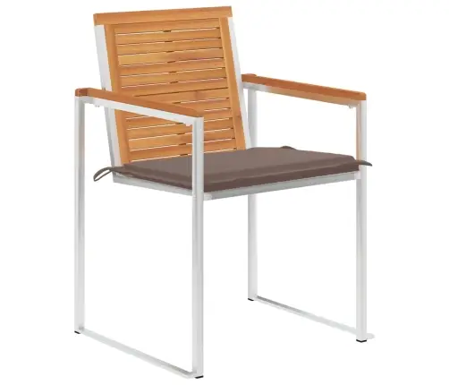 Dārza Krēsli Ar Matračiem, 6 Gab., Akācijas Masīvkoks Vidaxl