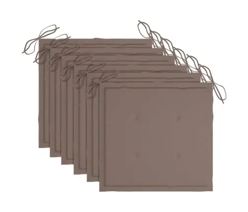 Dārza Krēsli Ar Matračiem, 6 Gab., Akācijas Masīvkoks Vidaxl