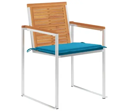 Dārza Krēsli Ar Matračiem, 8 Gab., Akācijas Masīvkoks Vidaxl