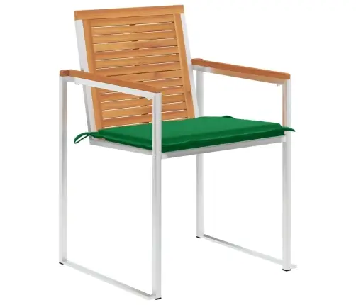 Sodo Kėdės Su Pagalvėlėmis, 8Vnt., Akacijos Medienos Masyvas