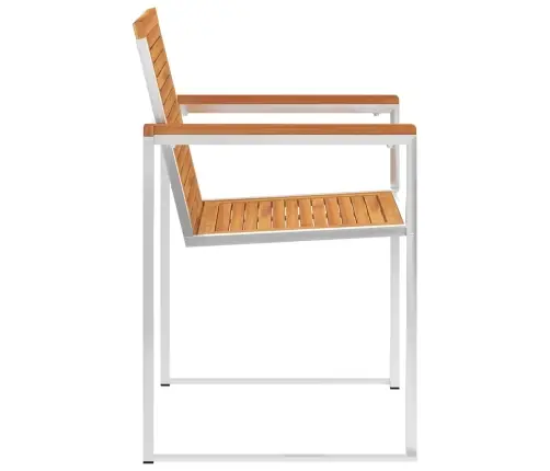 Sodo Kėdės Su Pagalvėlėmis, 8Vnt., Akacijos Medienos Masyvas