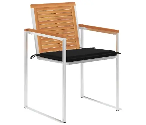 Dārza Krēsli Ar Matračiem, 8 Gab., Akācijas Masīvkoks Vidaxl