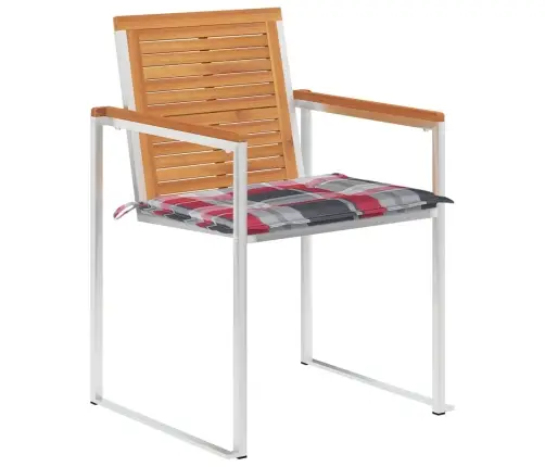 Dārza Krēsli Ar Matračiem, 8 Gab., Akācijas Masīvkoks Vidaxl