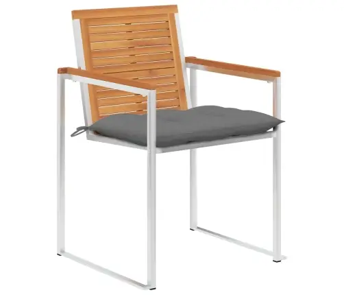 Dārza Krēsli Ar Matračiem, 8 Gab., Akācijas Masīvkoks Vidaxl