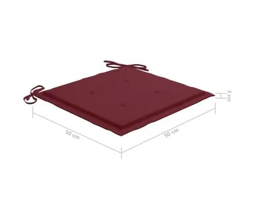 Aiatoolid Patjadega, 4 Tk, Tiikpuu Aiatoolid Patjadega, 4 Tk, Tiikpuu