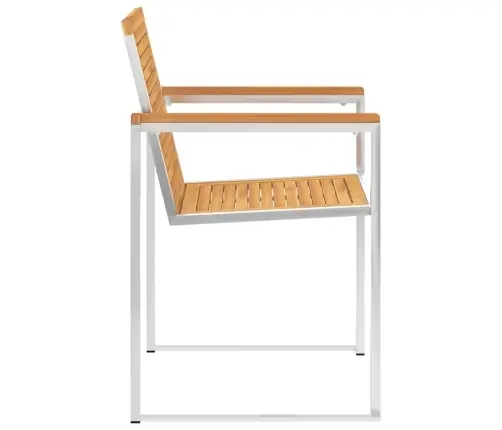 Sodo Kėdės Su Pagalvėlėmis, 4Vnt., Tikmedžio Medienos Masyvas