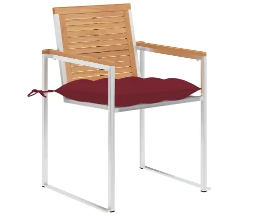 Dārza Krēsli Ar Matračiem, 4 Gab., Masīvs Tīkkoks Vidaxl