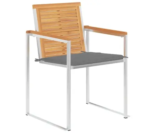 Aiatoolid Patjadega, 6 Tk, Tiikpuu Aiatoolid Patjadega, 6 Tk, Tiikpuu